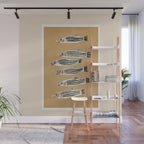 Minimal Fish Study Wall Mural Gallery Image 1