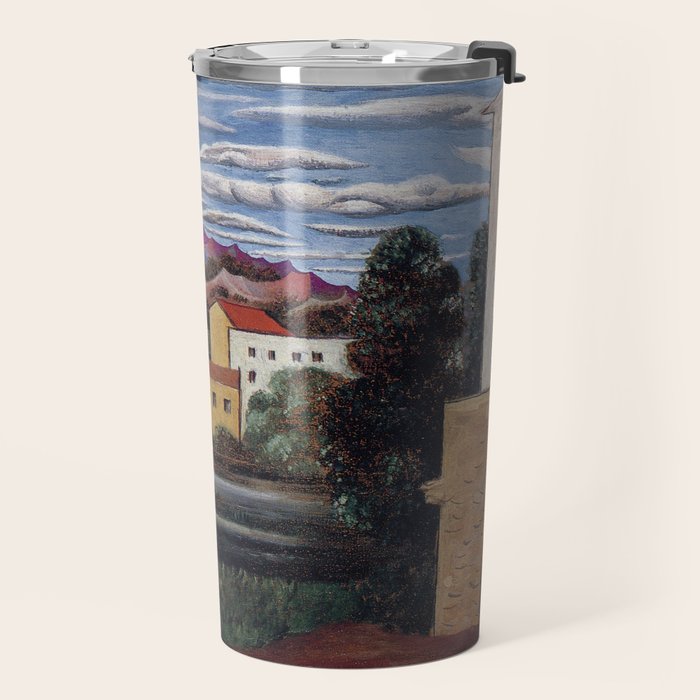 Pablo Picasso, Mediterranean Paysage (Landscape with Dead and Live Trees) (Paisaje con árbol muerto y vivo), oil on canvas landscape painting Travel Mug Gallery Image 2