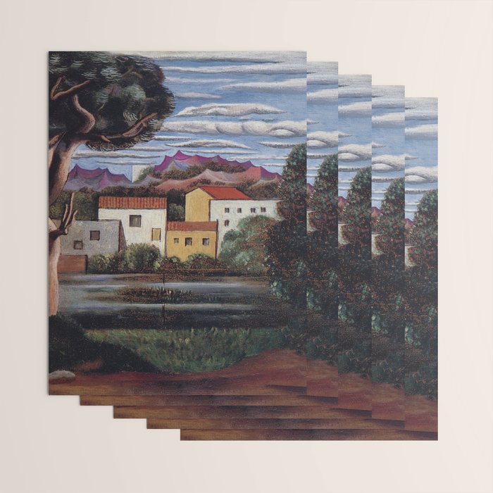 Pablo Picasso, Mediterranean Paysage (Landscape with Dead and Live Trees) (Paisaje con árbol muerto y vivo), oil on canvas landscape painting Wrapping Paper Gallery Image 3