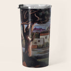 Pablo Picasso, Mediterranean Paysage (Landscape with Dead and Live Trees) (Paisaje con árbol muerto y vivo), oil on canvas landscape painting Travel Mug Gallery Image 3