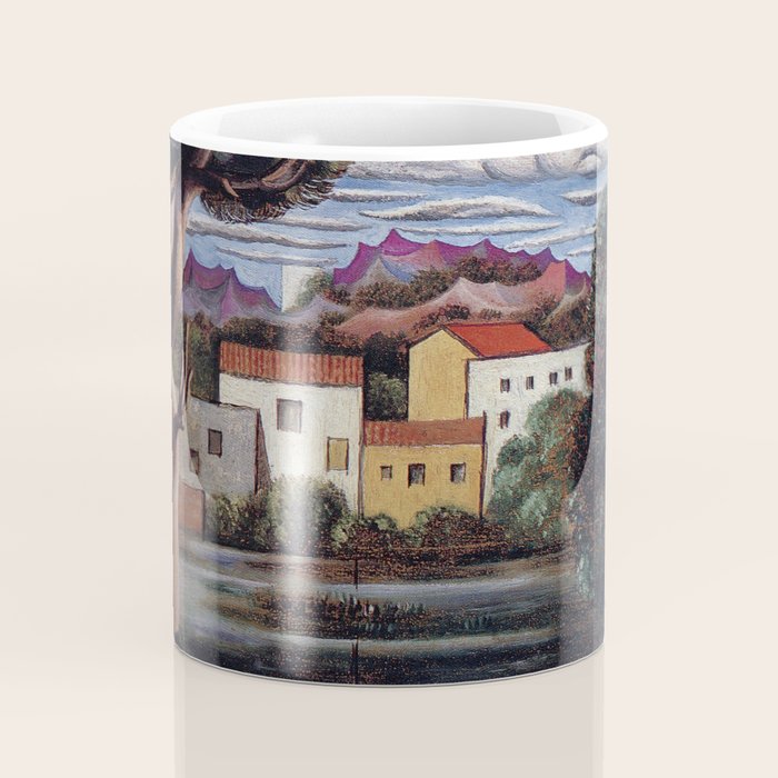 Pablo Picasso, Mediterranean Paysage (Landscape with Dead and Live Trees) (Paisaje con árbol muerto y vivo), oil on canvas landscape painting Coffee Mug Gallery Image 4