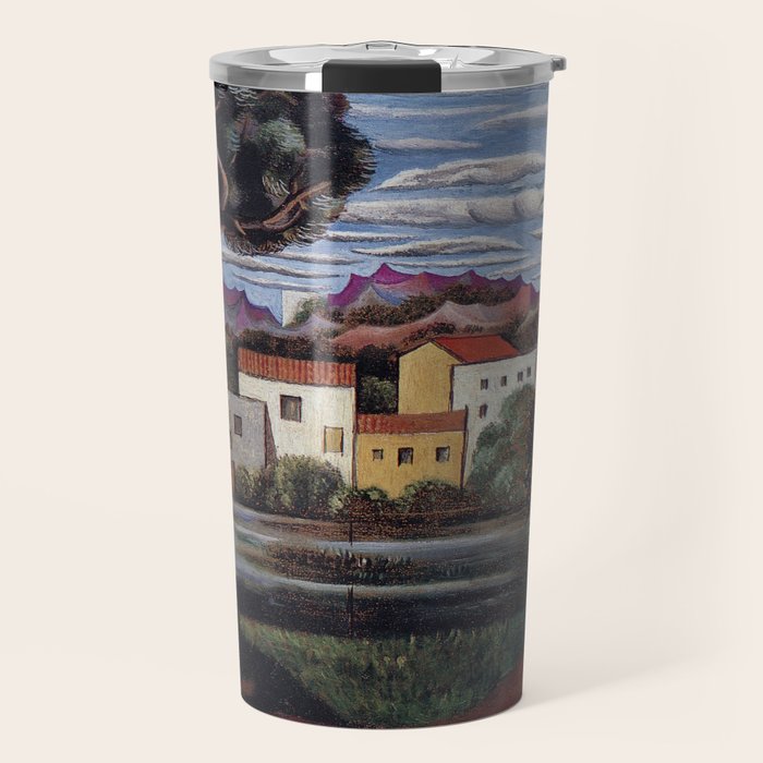 Pablo Picasso, Mediterranean Paysage (Landscape with Dead and Live Trees) (Paisaje con árbol muerto y vivo), oil on canvas landscape painting Travel Mug Gallery Image 1