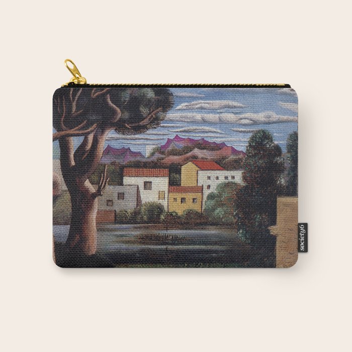 Pablo Picasso, Mediterranean Paysage (Landscape with Dead and Live Trees) (Paisaje con árbol muerto y vivo), oil on canvas landscape painting Carry All Pouch Gallery Image 1
