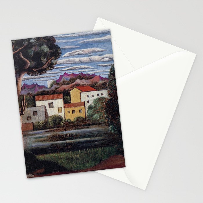 Pablo Picasso, Mediterranean Paysage (Landscape with Dead and Live Trees) (Paisaje con árbol muerto y vivo), oil on canvas landscape painting Stationery Card Gallery Image 2