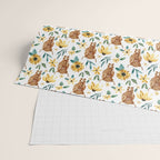 Sunflower Floral Highland Cow Wrapping Paper Gallery Image 2