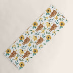 Sunflower Floral Highland Cow Yoga Mat Gallery Image 1