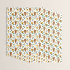 Sunflower Floral Highland Cow Wrapping Paper Gallery Image 3