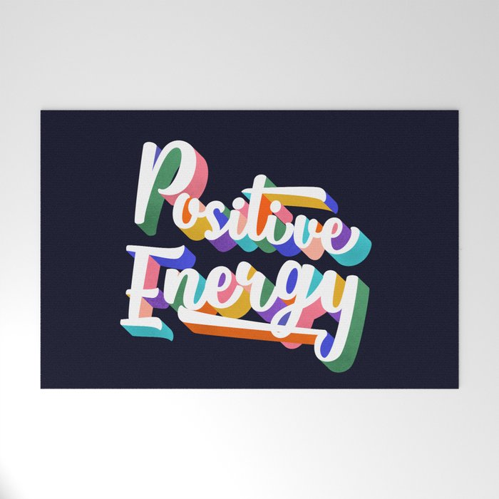 Positive Energy- typography Welcome Mat Gallery Image 1