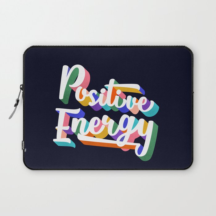 Positive Energy- typography Laptop Sleeve Gallery Image 1