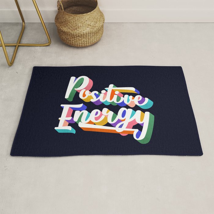 Positive Energy- typography Rug Gallery Image 1