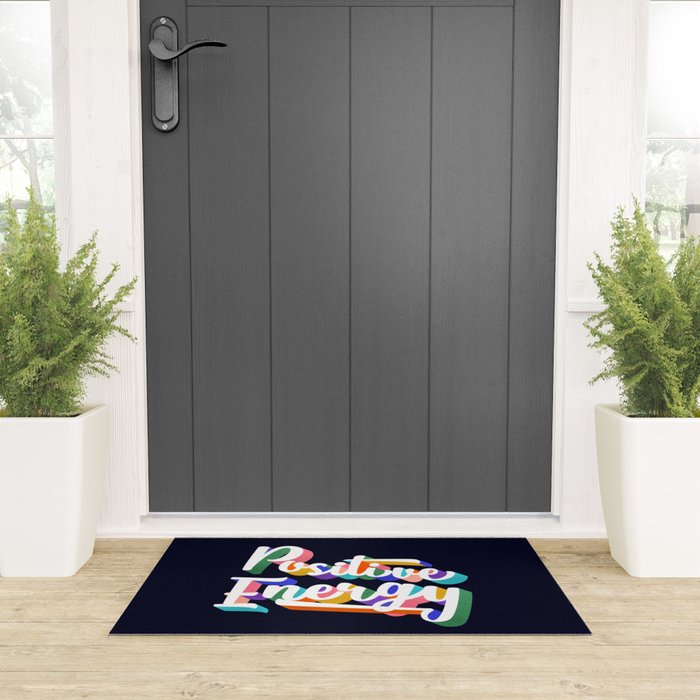 Positive Energy- typography Welcome Mat Gallery Image 3