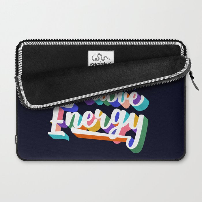 Positive Energy- typography Laptop Sleeve Gallery Image 2