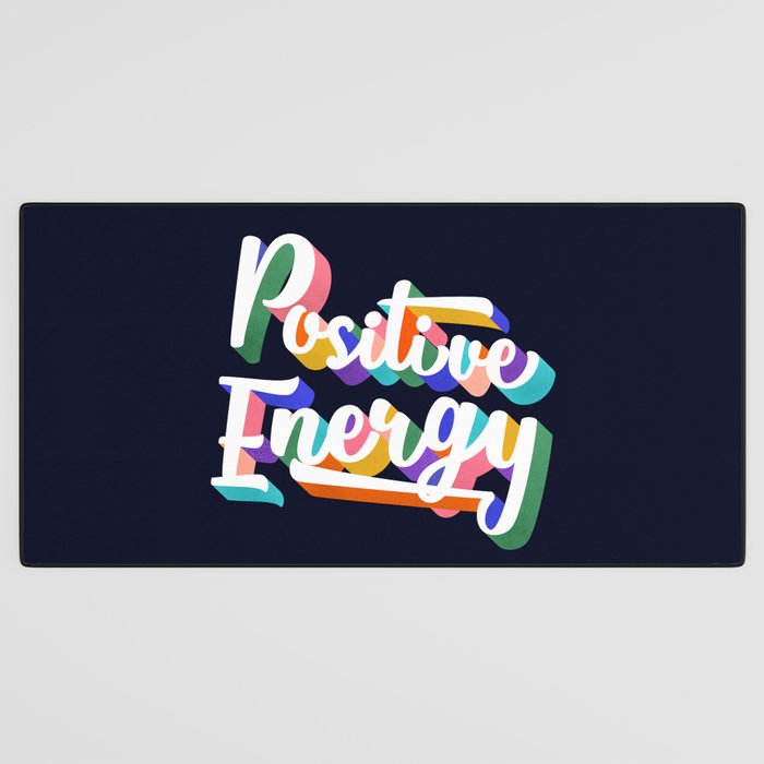 Positive Energy- typography Desk Mat Gallery Image 3