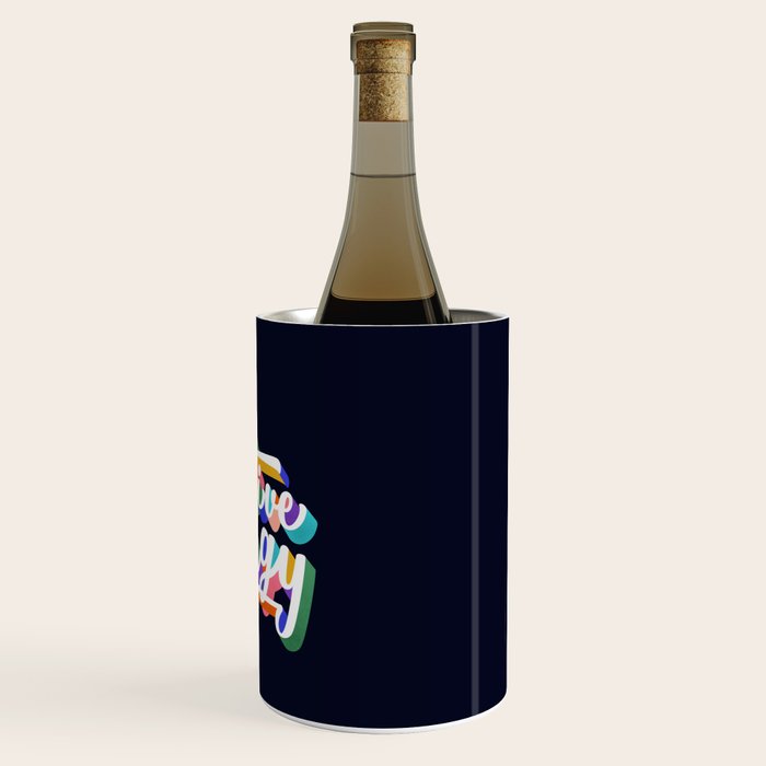 Positive Energy- typography Wine Chiller Gallery Image 3