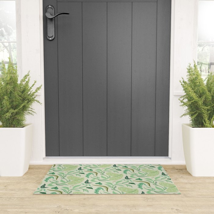 Playful Greens Welcome Mat Gallery Image 3