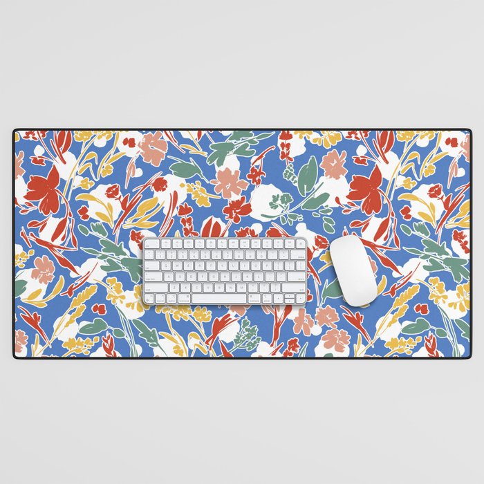 Wild colorful flowery meadow B Desk Mat Gallery Image 1