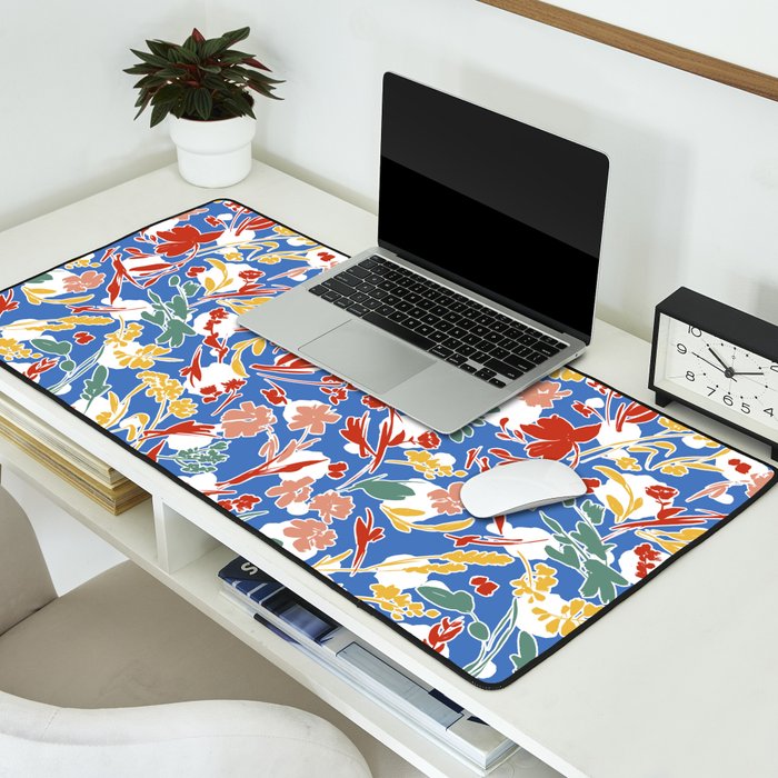 Wild colorful flowery meadow B Desk Mat Gallery Image 2