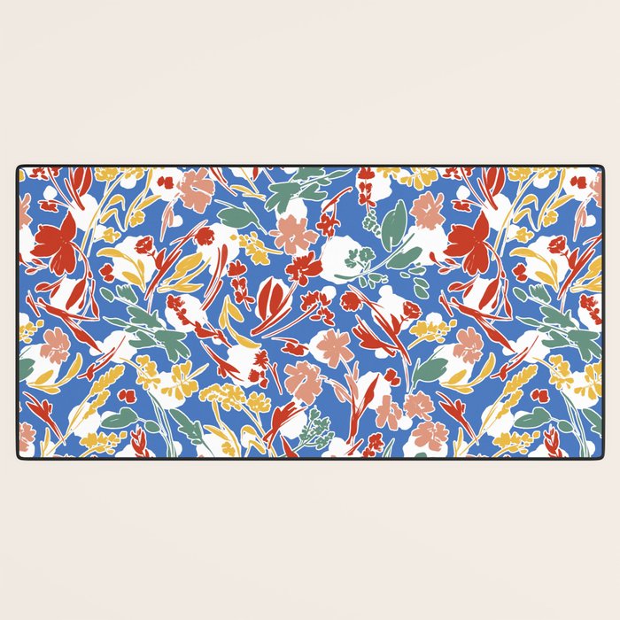 Wild colorful flowery meadow B Desk Mat Gallery Image 3