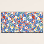 Wild colorful flowery meadow B Desk Mat Gallery Image 3