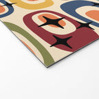 Retro Mid Century Modern Atomic Pattern Welcome Mat Gallery Image 2