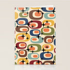 Retro Mid Century Modern Atomic Pattern Stationery Card Gallery Image 2