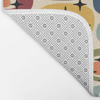 Retro Mid Century Modern Atomic Pattern Bath Mat Gallery Image 2