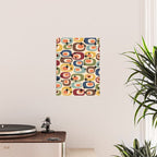 Retro Mid Century Modern Atomic Pattern Poster Gallery Image 2