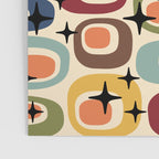 Retro Mid Century Modern Atomic Pattern Poster Gallery Image 3