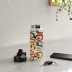 Retro Mid Century Modern Atomic Pattern Water Bottle Gallery Image 4
