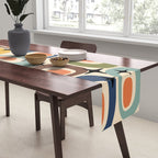 Retro Mid Century Modern Atomic Pattern Table Runner Gallery Image 2