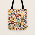 Retro Mid Century Modern Atomic Pattern Tote Bag Gallery Image 1