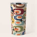 Retro Mid Century Modern Atomic Pattern Travel Mug Gallery Image 1