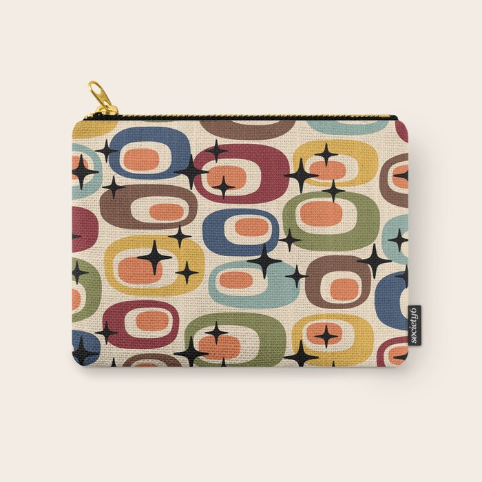 Retro Mid Century Modern Atomic Pattern Carry All Pouch Gallery Image 1