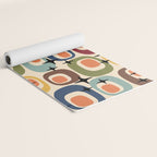 Retro Mid Century Modern Atomic Pattern Yoga Mat Gallery Image 2