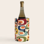 Retro Mid Century Modern Atomic Pattern Wine Chiller Gallery Image 1