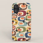 Retro Mid Century Modern Atomic Pattern iPhone Case Gallery Image 1