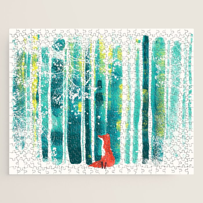 Fox in quiet forest Jigsaw Puzzle Gallery Image 1
