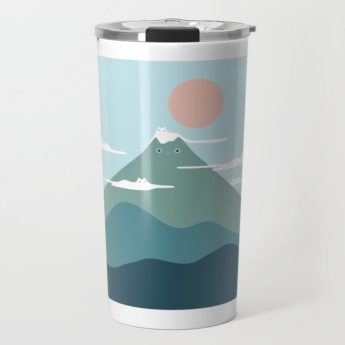 Cat Landscape 72B Travel Mug Gallery Image 1