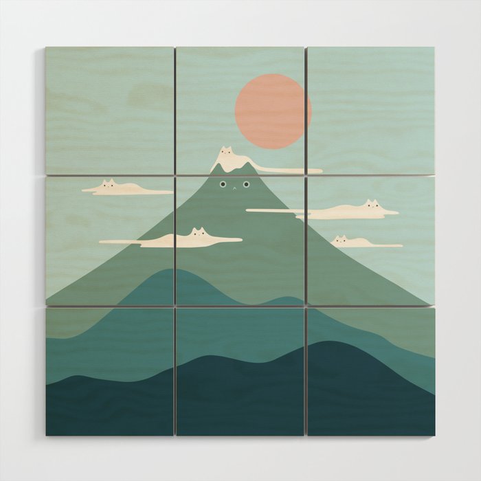 Cat Landscape 72B Wood Wall Art Gallery Image 1