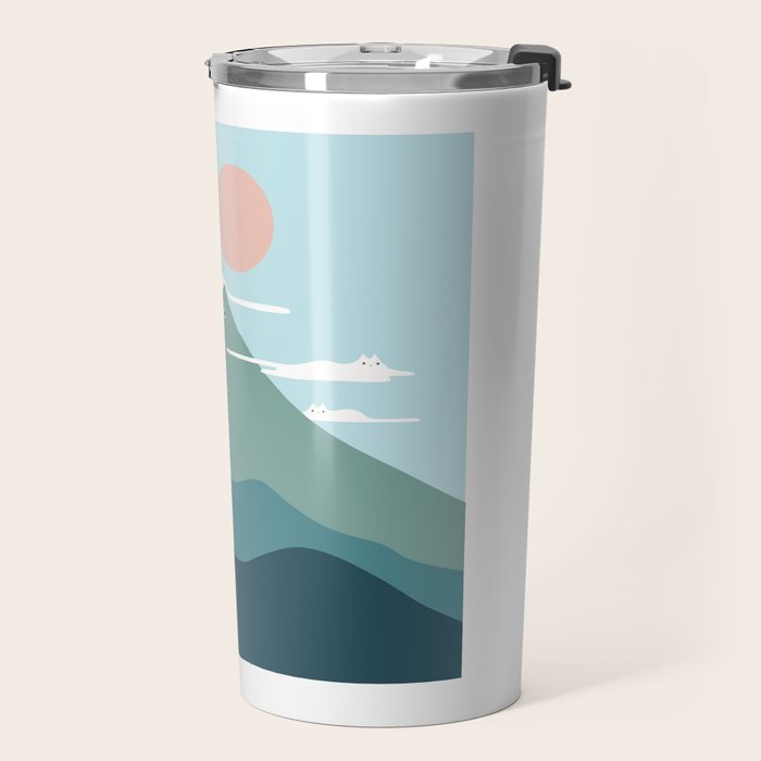 Cat Landscape 72B Travel Mug Gallery Image 2