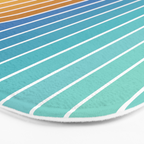Gradient Curvature XII Beachy Blue and Orange Bath Mat Gallery Image 3