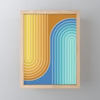 Gradient Curvature XII Beachy Blue and Orange Mini Art Print Gallery Image 1