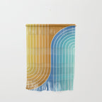 Gradient Curvature XII Beachy Blue and Orange Wall Hanging Gallery Image 1
