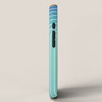 Gradient Curvature XII Beachy Blue and Orange iPhone Case Gallery Image 2