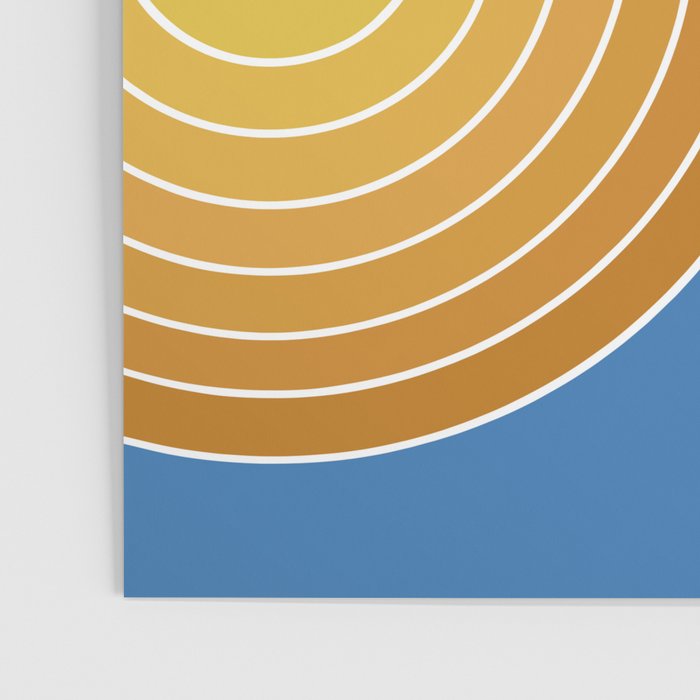 Gradient Curvature XII Beachy Blue and Orange Poster Gallery Image 3