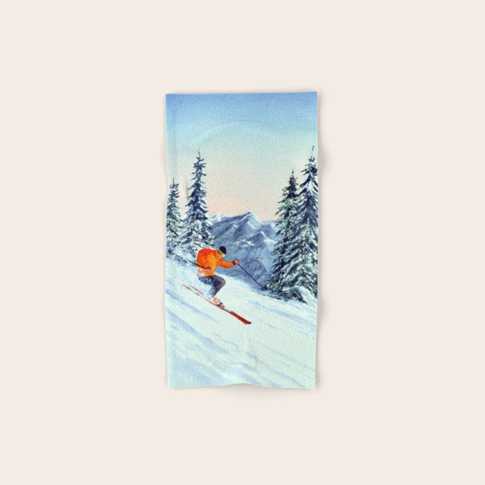 Skiing The Clear Leader Bath Towel Gallery Image 1