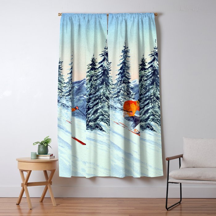 Skiing The Clear Leader Window Curtain Gallery Image 5