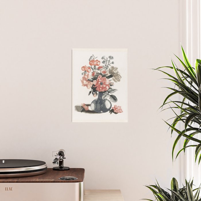 Five Prints of Flowers in Glass Vases, anonymous, after Jean Baptiste Monnoyer  1688   1698 Poster Gallery Image 2