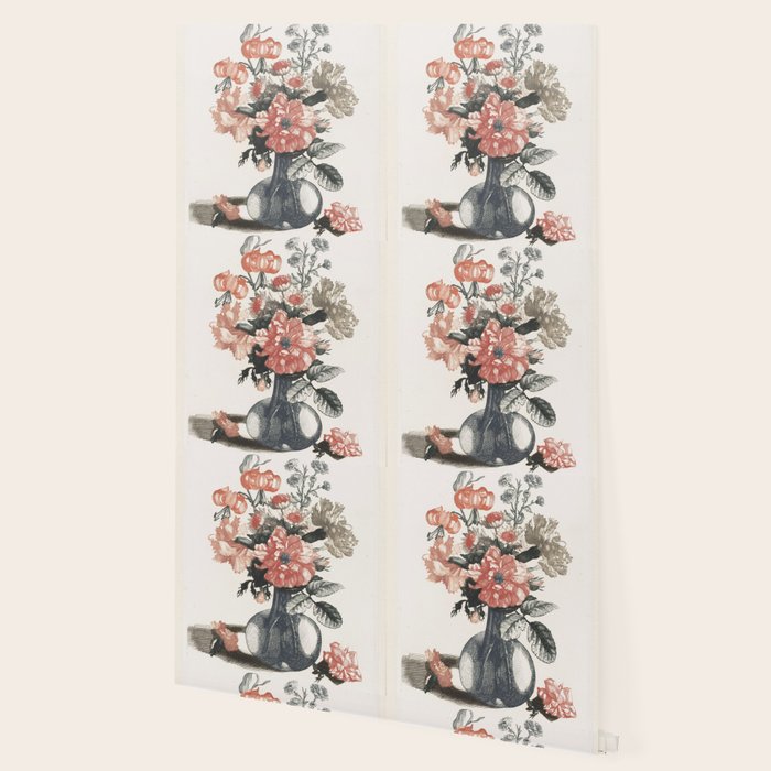 Five Prints of Flowers in Glass Vases, anonymous, after Jean Baptiste Monnoyer  1688   1698 Wallpaper Gallery Image 2