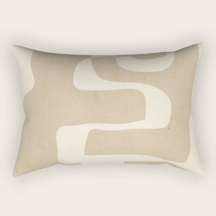 Abstract Art 55/beige 2 Rectangular Pillow Gallery Image 1